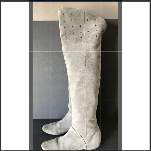 Kenneth Cole Reaction Shoes - Kennth Cole Reaction Gray Knee High Suede Boots 6